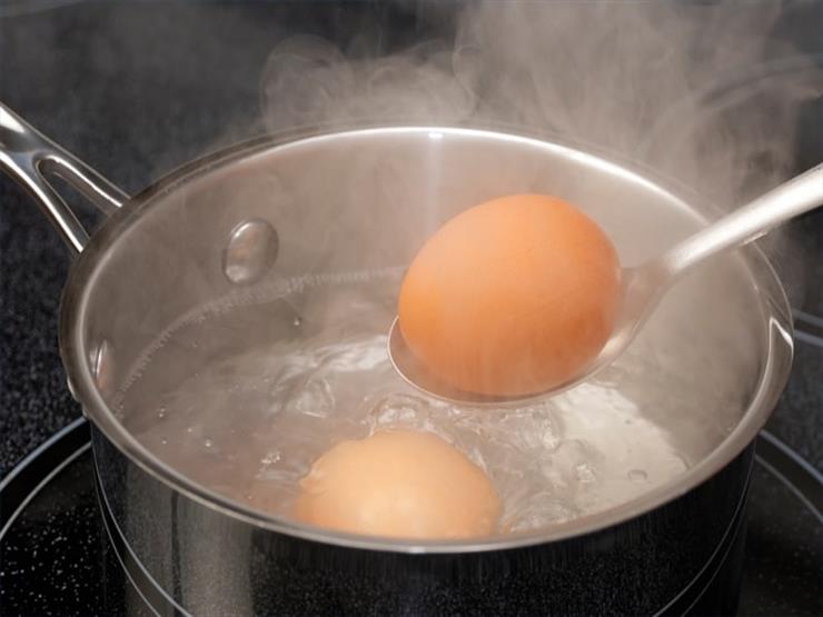وضع الماء والبيضة؟ يحدث الماء حرارة في كوب مسلوقة لدرجة عند ساخنة من ماذا بيضة البارد. عند وضع