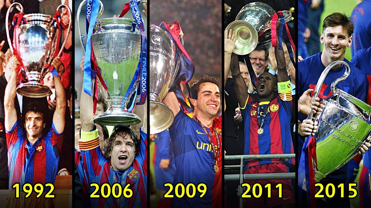 كم مرة فاز برشلونة بدوري ابطال اوروبا